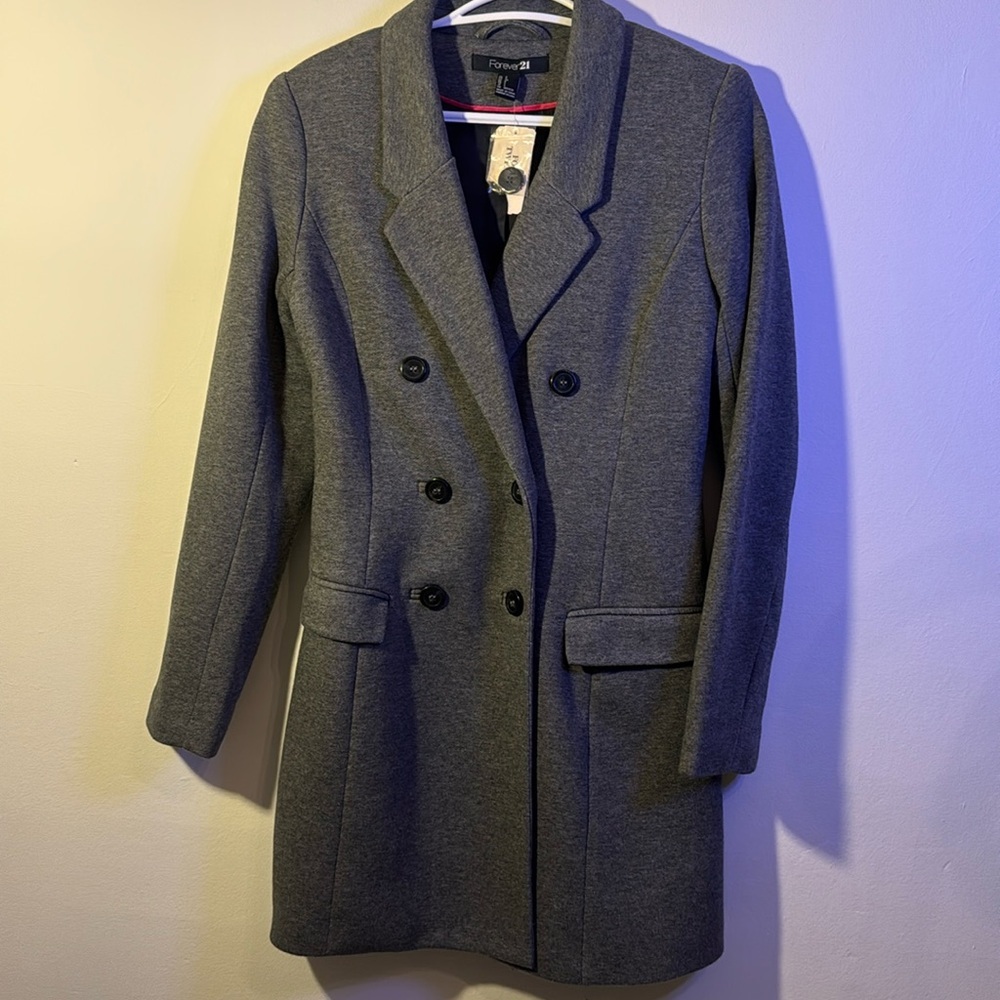 FOREVER 21 TRENCH COAT gray SIZE 4